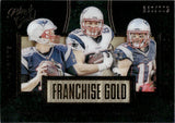 2016 Tom Brady Rob Gronkowski Julian Edelman Panini Black Gold FRANCHISE GOLD 116/225 #FG10 New England Patriots