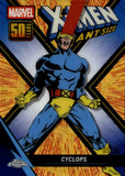 2025 Cyclops Topps Chrome GOLD WAVE REFRACTOR 05/50 X-MEN GIANT OVERSIZED ANNIVERSARY CARD #XM-10 Marvel