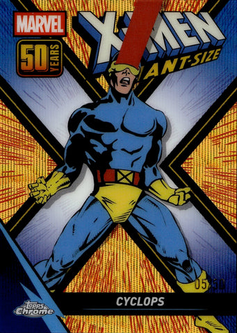 2025 Cyclops Topps Chrome GOLD WAVE REFRACTOR 05/50 X-MEN GIANT OVERSIZED ANNIVERSARY CARD #XM-10 Marvel