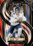 2024 Caleb Williams Panini Select PREMIER LEVEL BLACK & RED SHOCK PRIZM ROOKIE RC #114 Chicago Bears
