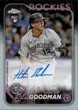 2024 Hunter Goodman Topps Chrome ROOKIE REFRACTOR AUTOGRAPH 46/499 RC AUTO #RA-HG Colorado Rockies