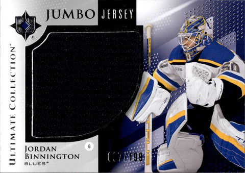 2024-25 Jordan Binnington Upper Deck Ultimate Collection JUMBO JERSEY 087/299 RELIC 59 St. Louis Blues