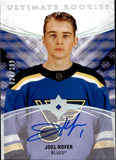 2020-21 Joel Hofer Upper Deck Ultimate Collection ULTIMATE ROOKIES AUTOGRAPH 24/299 RC AUTO #106 St. Louis Blues