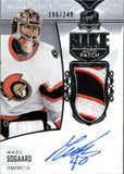 2022-23 Mads Sogaard Upper Deck The Cup ROOKIE AUTO PATCH 196/249 RC AUTOGRAPH #112 Ottawa Senators