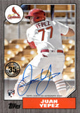 2022 Juan Yepez Topps 1987 DESIGN AUTOGRAPH ROOKIE 143/199 AUTO RC #87BA-JY St. Louis Cardinals