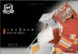 2023-24 Dustin Wolf Upper Deck The Cup THE SHOW BLACK ROOKIE 24/99 RC #SB-DW Calgary Flames
