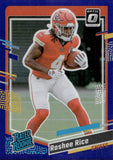 2023 Rashee Rice Panini Donruss Optic RATED ROOKIE PURPLE PRIZM 37/50 RC #350 Kansas City Chiefs