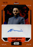 2023 Omid Abtahi as Dr. Pershing Topps Finest Star Wars ORANGE REFRACTOR AUTO 14/25 AUTOGRAPH #FA-OA