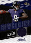 2018 Lamar Jackson Panini Absolute NEWCOMERS ROOKIE JERSEY RELIC RC #NC-LJ Baltimore Ravens *NRMT*