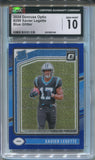 2024 Xavier Legette Donruss Optic BLUE GLITTER RATED ROOKIE RC CGC 10 #299 Carolina Panthers 0146