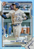 2021 Bobby Witt Jr. Bowman First Edition SKY BLUE FOIL #BFE-1 Kansas City Royals