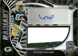 2022 Romeo Doubs Panini Spectra RADIANT ROOKIE AUTOGRAPH PATCH 41/99 AUTO RC #RAD-RDO Green Bay Packers
