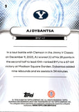 2025-26 AJ Dybantsa Bowman University Best AQUA LAVA REFRACTOR 161/199 #9 BYU Cougars