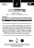 2025-26 Victor Wembanyama Topps Chrome PRISM REFRACTOR #221 San Antonio Spurs