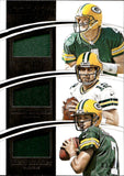 2015 Brett Favre Aaron Rodgers Brett Hundley Panini Immaculate Collection TRIPLE JERSEY 3/10 #ITJ-GB Green Bay Packers