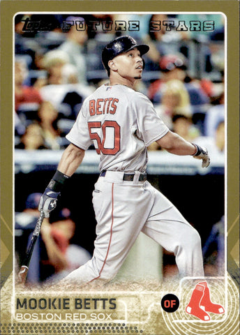 2015 Mookie Betts Topps Series 2 FUTURE STARS GOLD 1442/2015 #389 Boston Red Sox