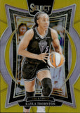 2025 Kayla Thornton Panini Select CONCOURSE GOLD PRIZM 4/10 #22 Golden State Valkyries