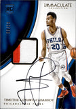 2016-17 Timothe Luwawu-Cabarrot Panini Immaculte ROOKIE PATCH AUTO 63/99 AUTOGRAPH RC #121 Philadelphia 76ers