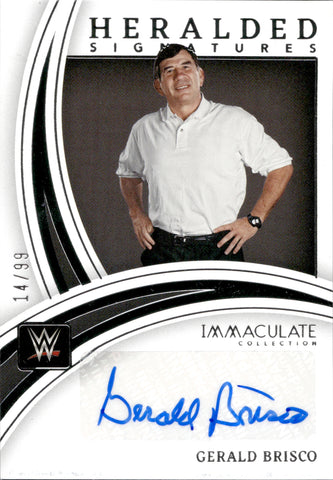 2022 Gerald Brisco Panini Immaculate WWE HERALDED SIGNATURES AUTO 14/99 AUTOGRAPH #HS-GBS WWE Legend