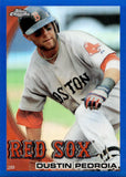 2010 Dustin Pedroia Topps Chrome BLUE REFRACTOR 173/199 #109 Boston Red Sox