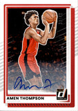 2025-26 Amen Thompson Panini Donruss AUTOGRAPH 33/49 AUTO #111 Houston Rockets