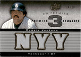 2008 Reggie Jackson Upper Deck Premier PREMIER REMNANTS 3 GAME-USED JERSEY 14/15 #PR3-RJ New York Yankees