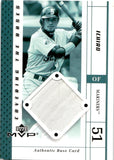 2003 Ichiro Upper Deck MVP COVERING THE BASES GAME-USED BASE #CB-15 Seattle Mariners