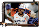 2025 Isaac Paredes Topps Update GOLDEN MIRROR PHOTO VARIATION #US195 Houston Astros