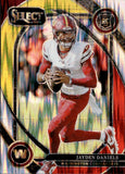 2024 Jayden Daniels Panini Select CLUB LEVEL YELLOW & RED SHOCK PRIZM ROOKIE RC #217 Washington Commanders