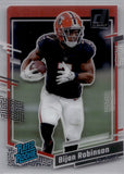 2023 Bijan Robinson Panini Clearly Donruss ROOKIE RC #53 Atlanta Falcons