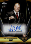 2025 Kane Topps Chrome WWE GOLD REFRACTOR HALL OF FAME AUTO 28/50 AUTOGRAPH #HOF-KN WWE HOF