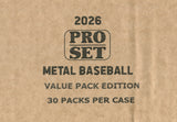 2026 Pro Set Metal Baseball Hobby, 30 Value Pack Case
