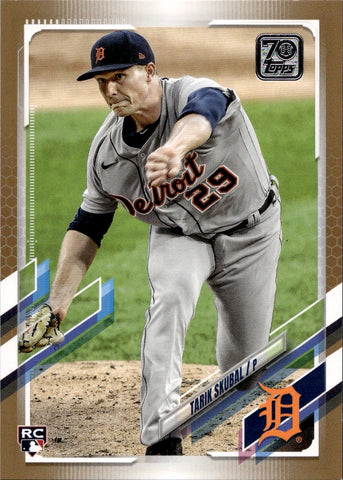 2021 Tarik Skubal Topps Series 1 GOLD BORDER ROOKIE 1057/2021 RC #92 Detroit Tigers