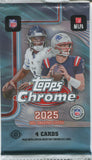 2025 Topps Chrome Football Hobby, Pack *RELEASES 4/15*