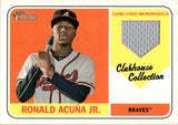 2018 Ronald Acuna Jr. Topps Heritage CLUBHOUSE COLLECTION RELIC GAME-USED MEMORABILIA JERSEY RELIC #CCR-RA Atlanta Braves