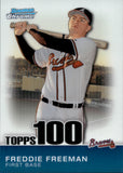2010 Freddie Freeman Bowman Chrome TOPPS 100 PROSPECTS 570/999 #TPC24 Atlanta Braves