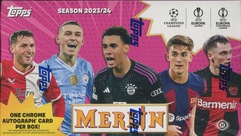 2023-24 Topps UEFA Club Competitions Merlin Chrome Soccer Hobby, Box