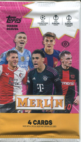 2023-24 Topps UEFA Club Competitions Merlin Chrome Soccer Hobby, Pack