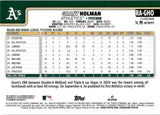 2025 Grant Holman Topps Chrome ROOKIE AUTOGRAPH RC AUTO #RA-GHO Oakland A's