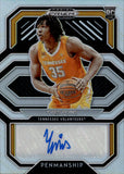 2021-22 Yves Pons Panini Prizm Draft Picks PENMANSHIP SILVER PRIZM ROOKIE AUTOGRAPH RC AUTO #CP-YPO Tennessee Volunteers