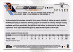 2021 Tarik Skubal Topps Series 1 GOLD BORDER ROOKIE 1057/2021 RC #92 Detroit Tigers