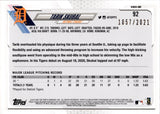 2021 Tarik Skubal Topps Series 1 GOLD BORDER ROOKIE 1057/2021 RC #92 Detroit Tigers