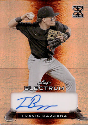 2024 Travis Bazzana Leaf Electrum BRONZE FOIL AUTO ROOKIE AUTOGRAPH RC 67/99 #BA-TB1 Cleveland Guardians