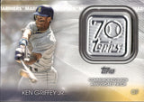 2021 Ken Griffey Jr. Topps SERIES ONE TOPPS 70TH ANNIVERSARY LOGO PATCH #70LP-KG Seattle Mariners