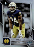 2025 Jadarian Price Bowman University Chrome REFRACTOR #117 Notre Dame Fighting Irish Seattle Seahawks