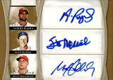 2011 Albert Pujols Stan Musial Matt Holliday Topps Tier One TRIPLE AUTO JERSEY NUMBER 06/10 AUTOGRAPH #TA-PMH St. Louis Cardinals