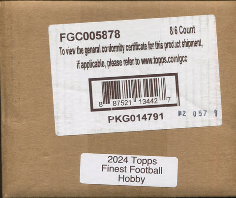 2024 Topps Finest Football Hobby, 8 Box Case