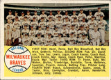 1958 Topps MILWAUKEE BRAVES TEAM CHECKLIST #377 Milwaukee Braves BV$15