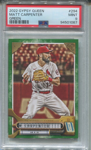 2022 Matt Carpenter Topps Gypsy Quessn GREEN PSA 9 #294 St. Louis Cardinals 1087