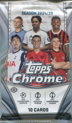 2024-25 Topps Chrome UEFA Club Competitions Soccer Jumbo, Pack